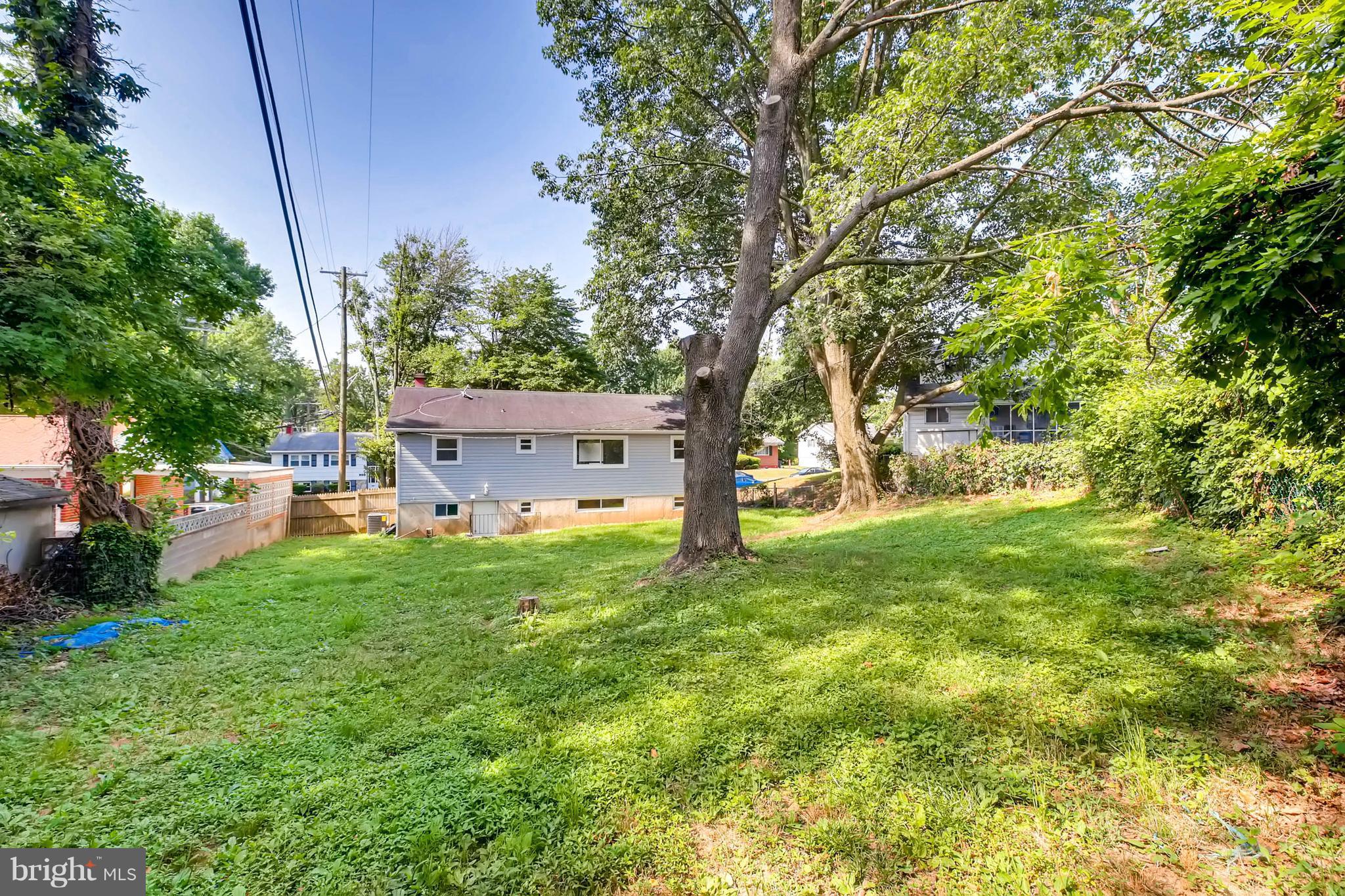 9020 Hamor Road Randallstown, MD 21133 - Photo 24 of 24 a backyard of a house with plants and a large tree