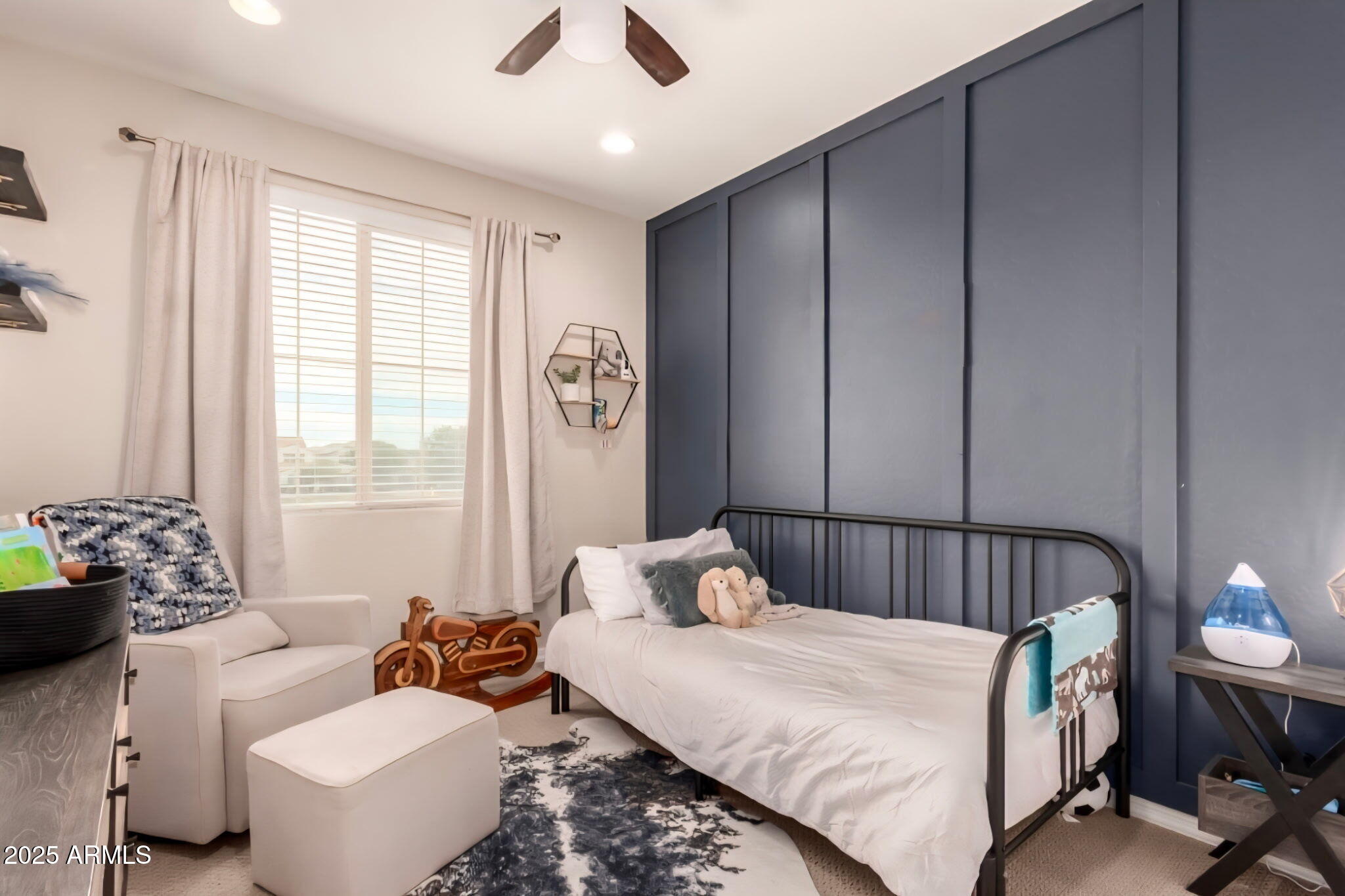 5418 South Vincent Mesa, AZ 85212 - Photo 29 of 38 a bedroom with a bed and wooden floor