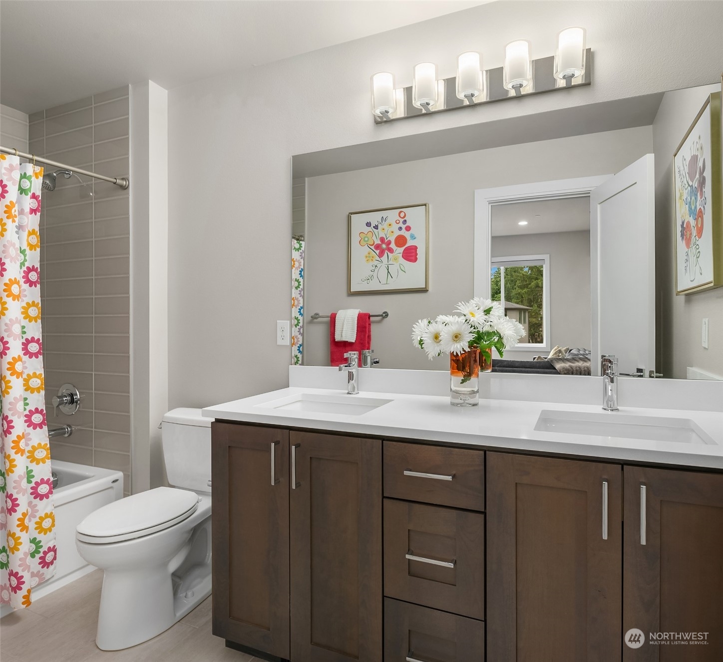 231 234th Place Southeast Bothell, WA 98021 - Photo 29 of 38 a bathroom with a sink vanity mirror and toilet