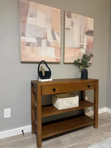 a view of bathroom with a sink and a window