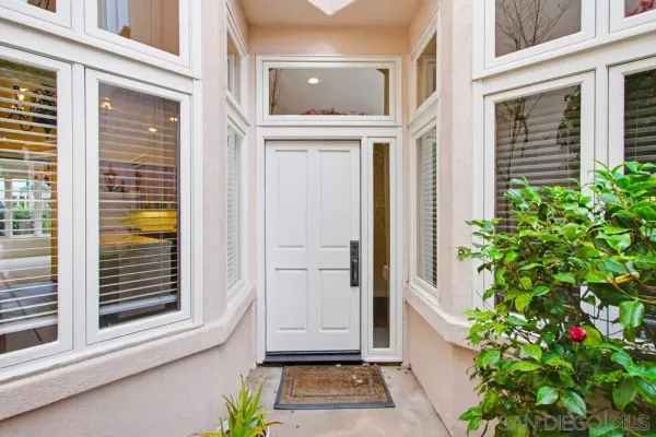a view of front door of house