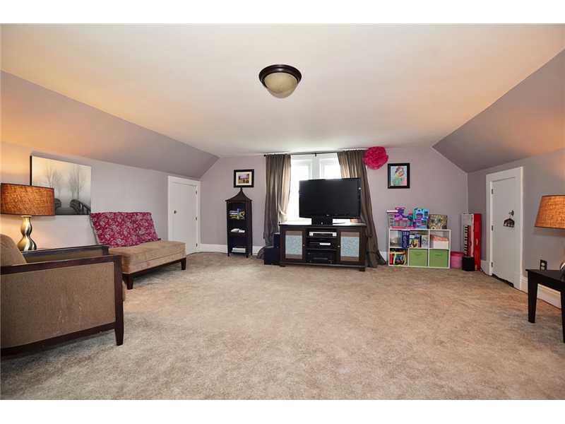 419 Ridgeway Street Greensburg, PA 15601 - Photo 13 of 15 Bedroom. Third floor bedroom currently used as family room. Terrific views of court house and city. Enjoy the sunsets!