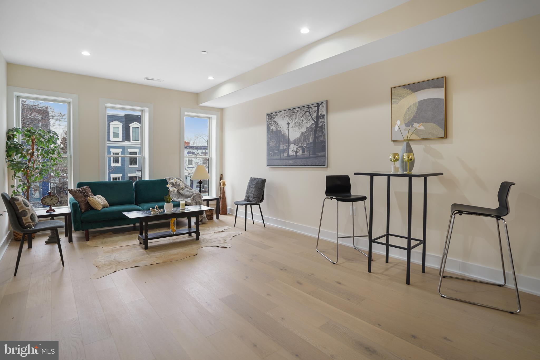 329 16th Street Southeast Washington, DC 20003 - Photo 6 of 39 a living room with furniture a wooden floor and a potted plant