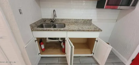 a view of small space with wooden floor