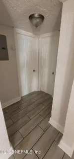 a bathroom with a sink and mirror