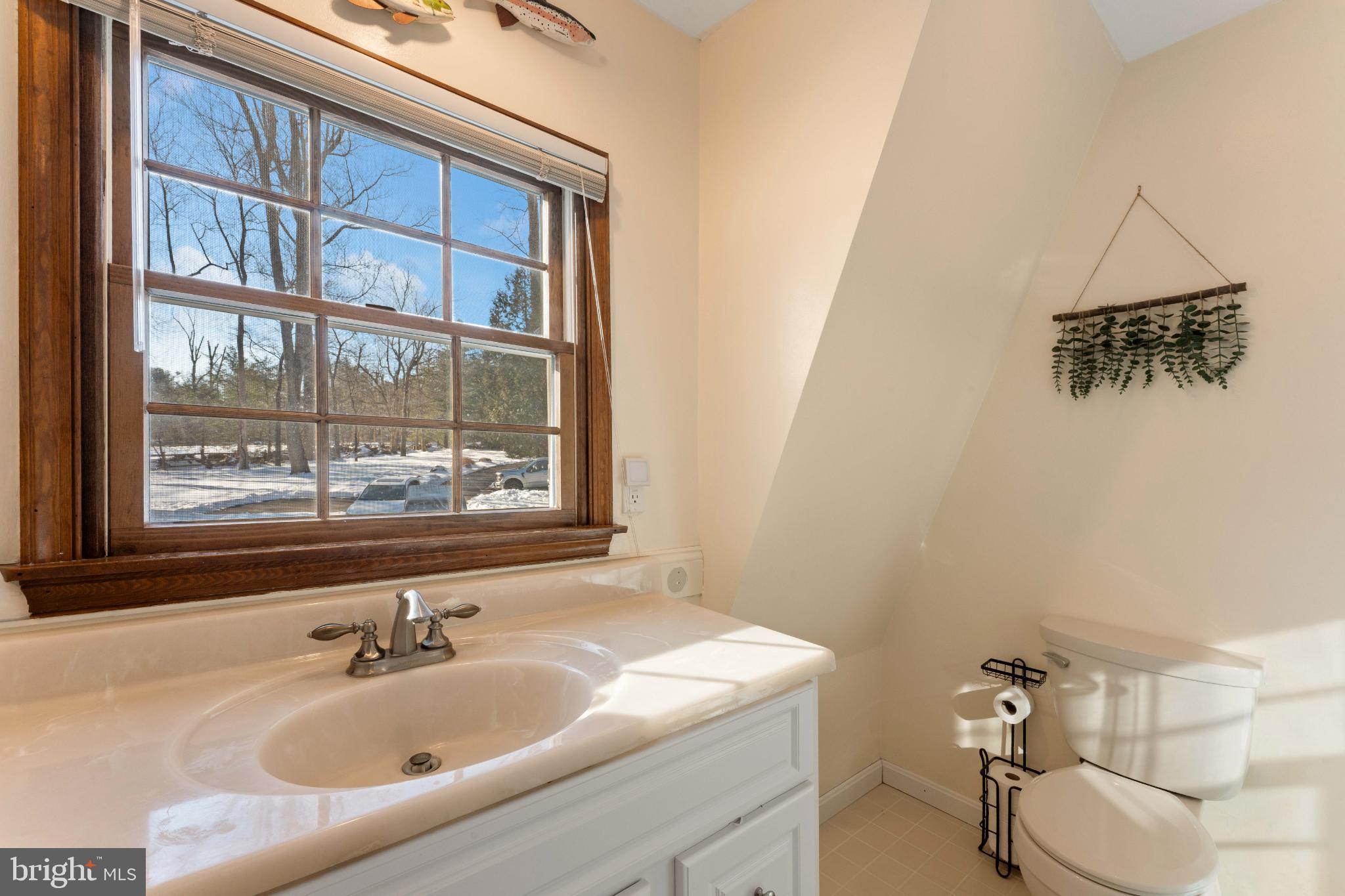 1596 River Road New Hope, PA 18938 - Photo 16 of 36 Bright and airy bathroom with scenic views.