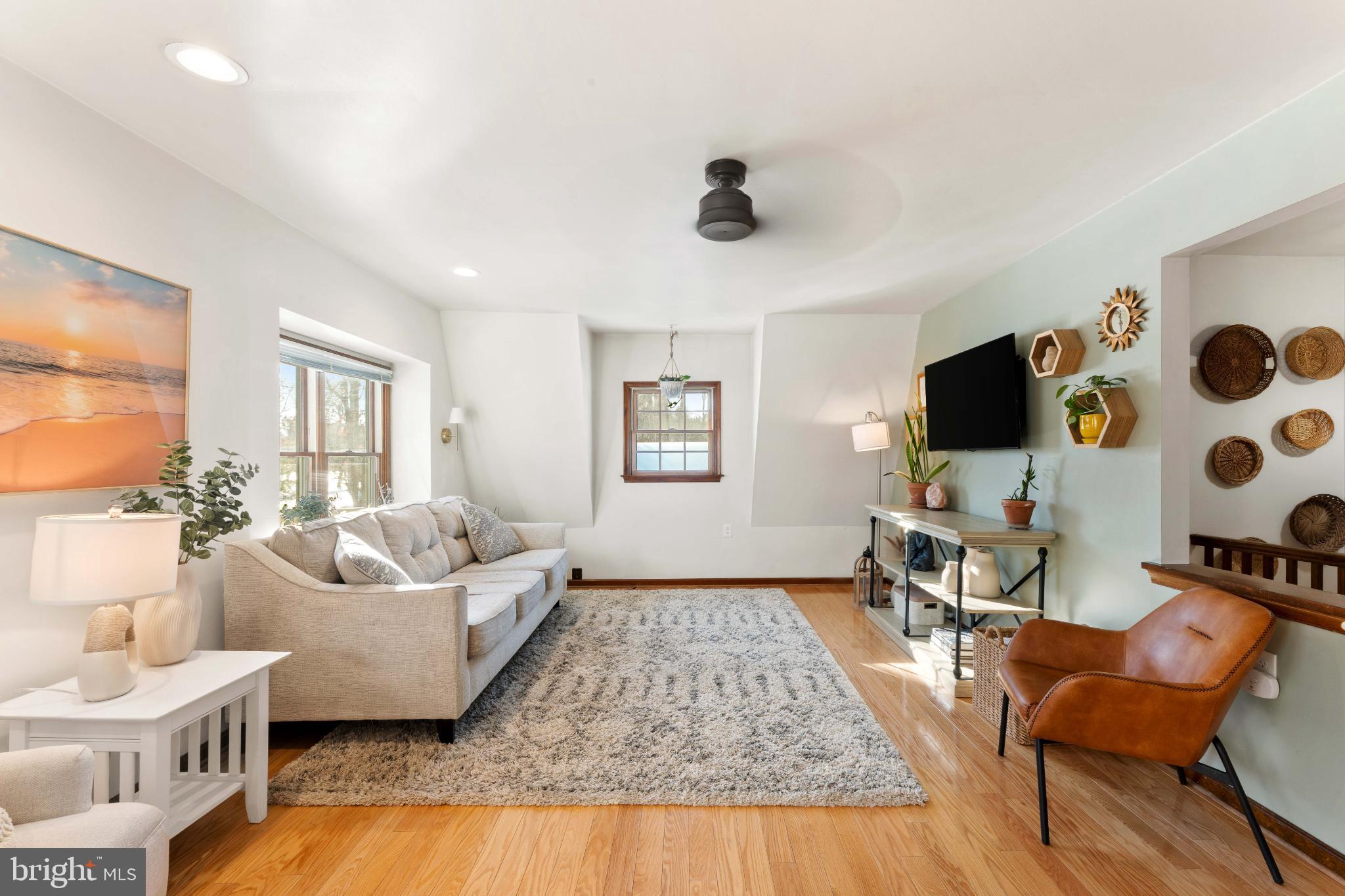 1596 River Road New Hope, PA 18938 - Photo 25 of 39 a living room with furniture and a flat screen tv