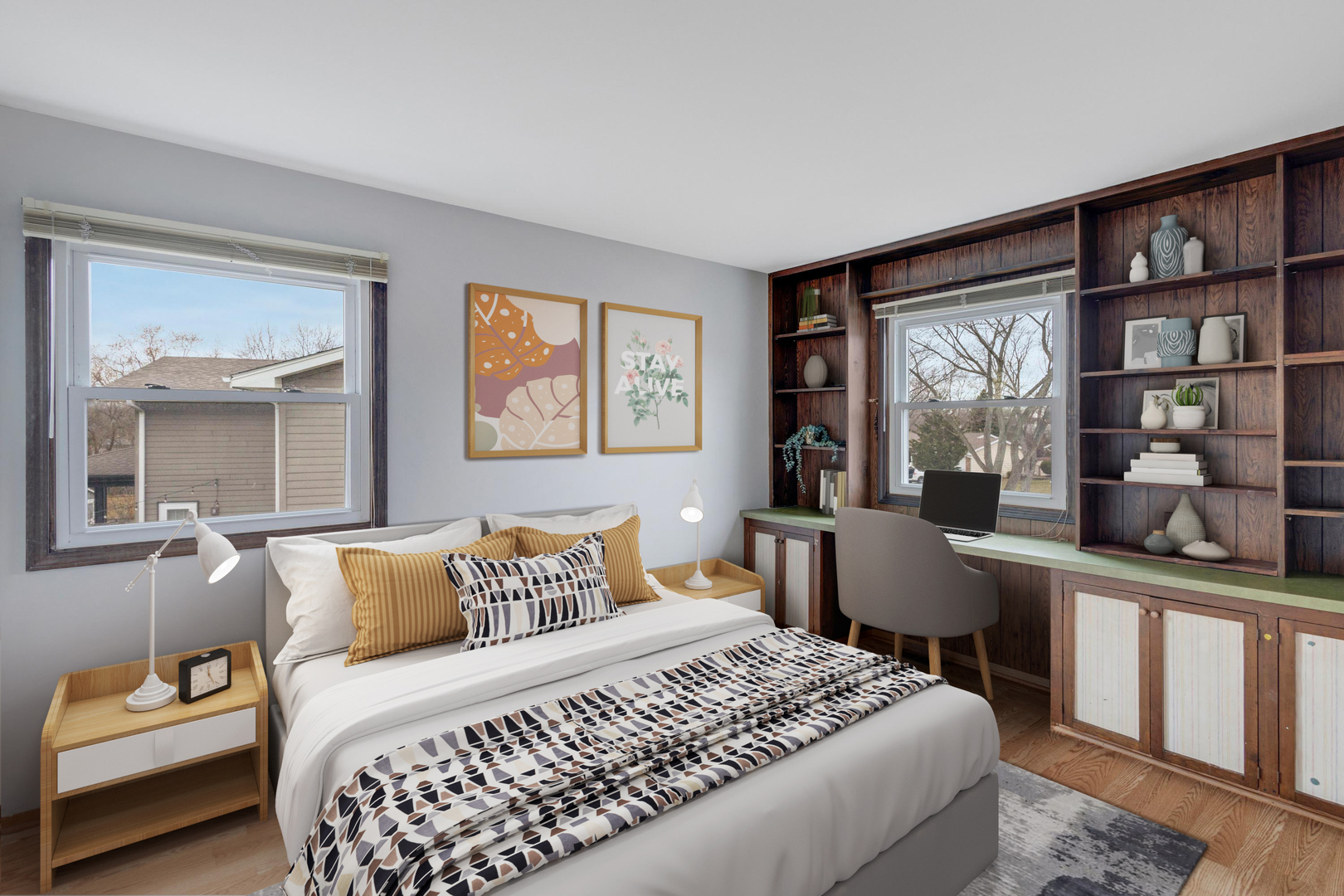 218 Downing Drive Bloomingdale, IL 60108 - Photo 8 of 16 a bedroom with a large bed and a window