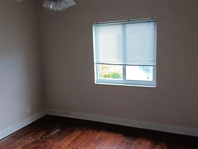 a view of a garage with stairs
