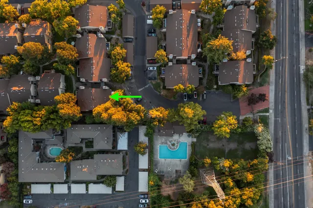 an aerial view of multiple house