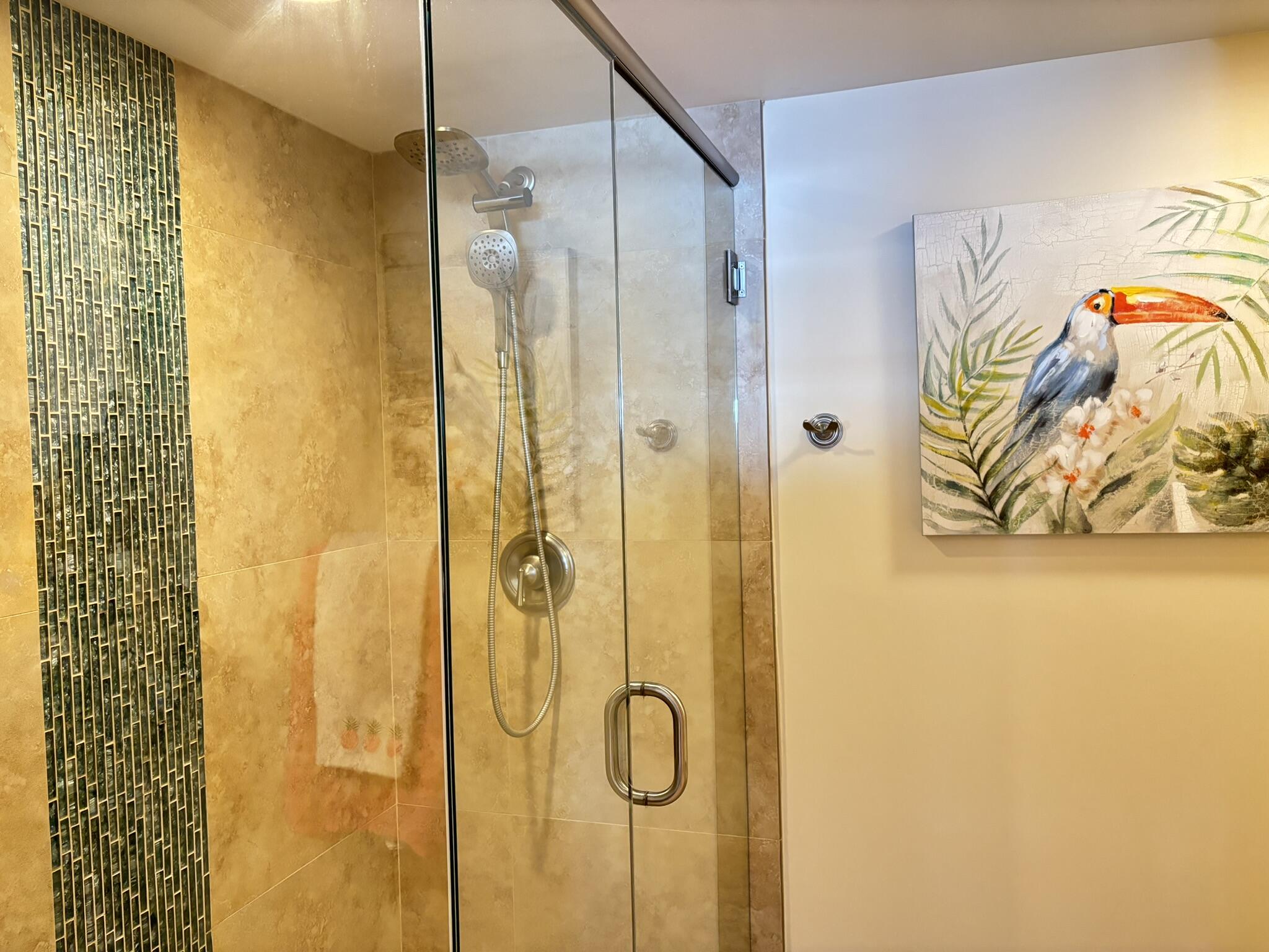 4440 Northeast Sandpebble Trace, Unit 104 Stuart, FL 34996 - Photo 6 of 33 a bathroom with a shower and a glass door