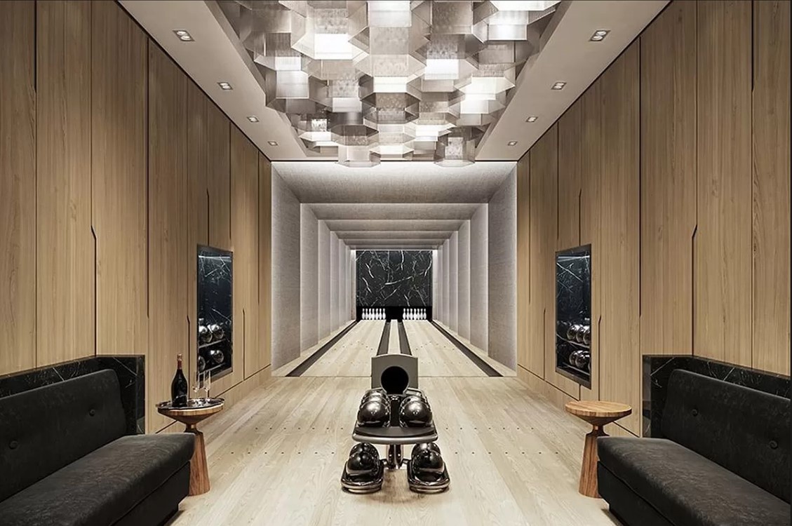 30 Riverside Boulevard, Unit 23P Manhattan, NY 10069 - Photo 18 of 29 a hallway with furniture and a fireplace