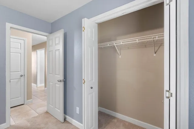 a view of closet area