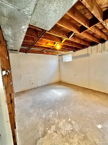 a view of a room with storage