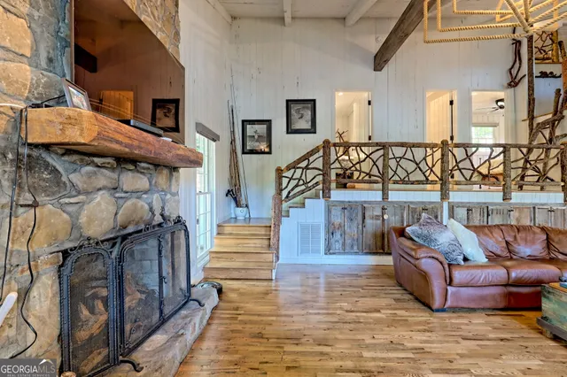 a bathroom with a double vanity sink and mirror