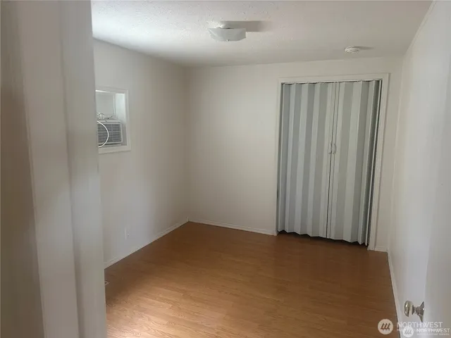 a view of a closet in a room