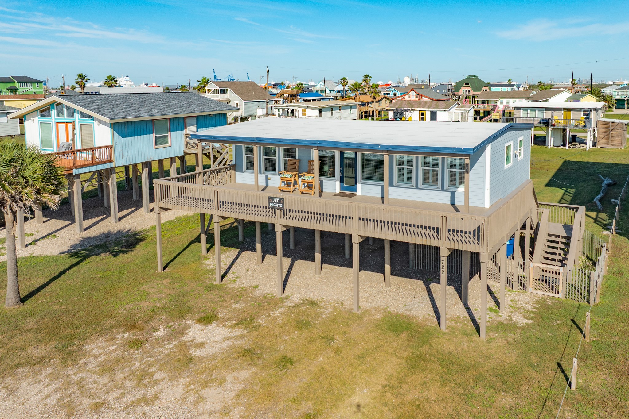 722 Beach Drive Surfside Beach, TX 77541 - Photo 24 of 34 a view of a swimming pool with outdoor seating