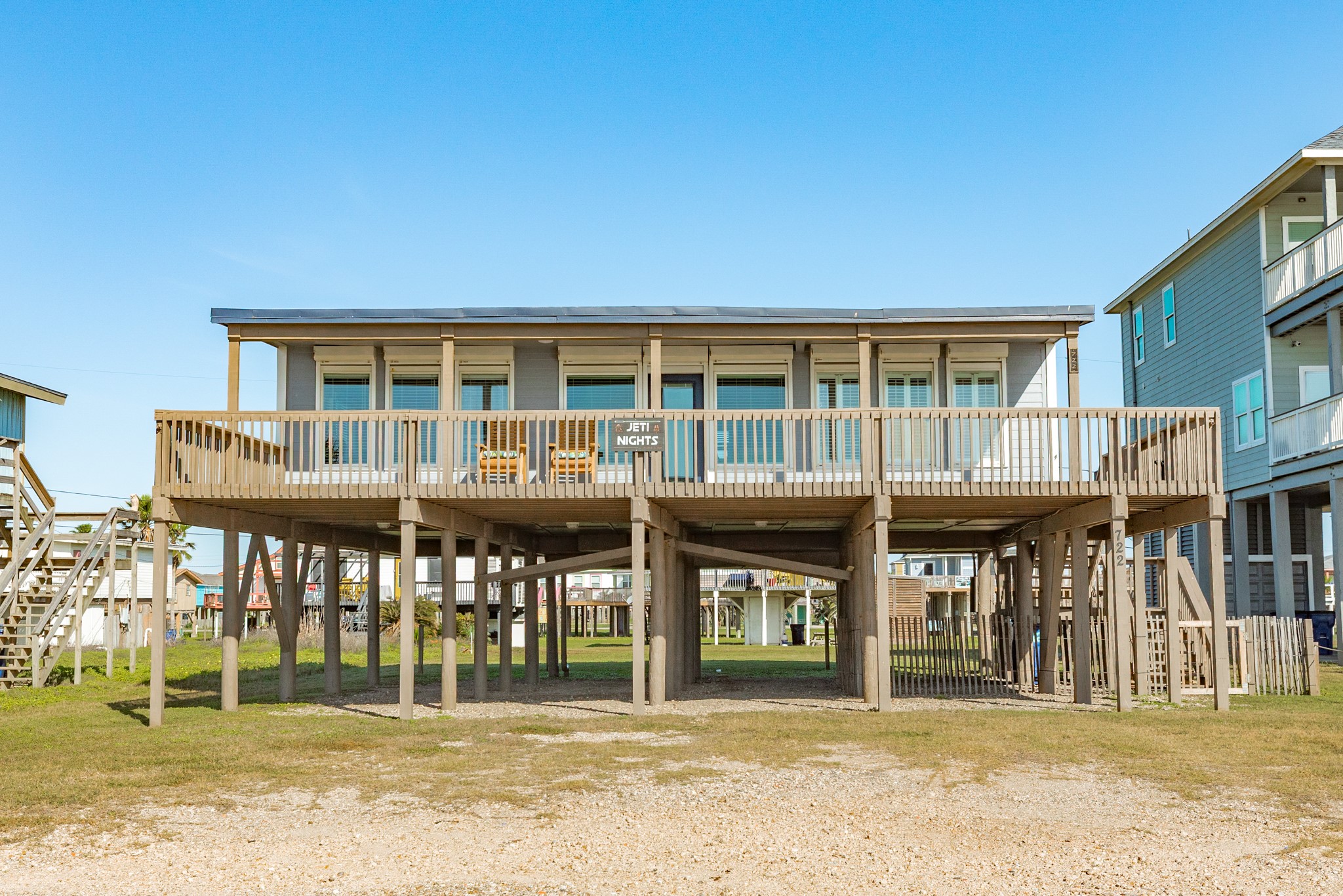 722 Beach Drive Surfside Beach, TX 77541 - Photo 26 of 34 a front view of building with a garden