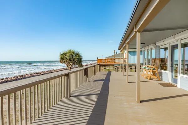 a view of a balcony
