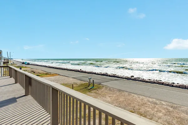 a view of beach and ocean