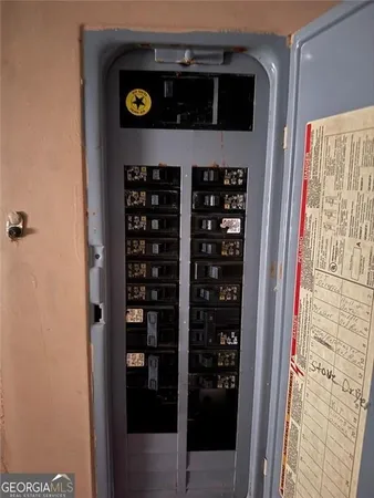 a close up view of electric board