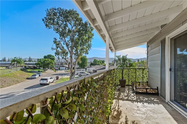 a view of a balcony with lake view