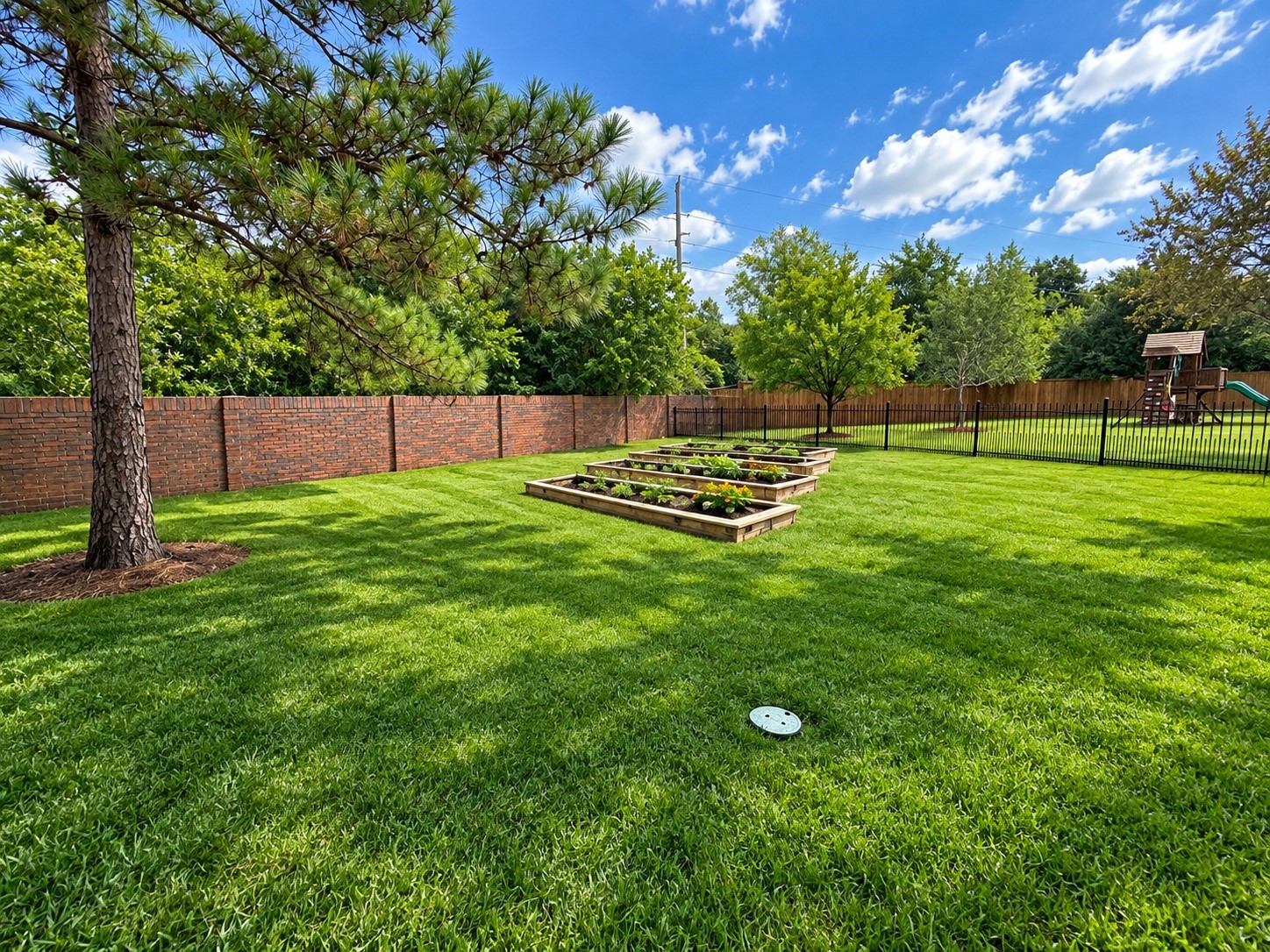 7 Compton Manor Drive Spring, TX 77379 - Photo 24 of 28 Fully Fenced in Side yard with plant beds and separate irrigation. Virtually enhanced.