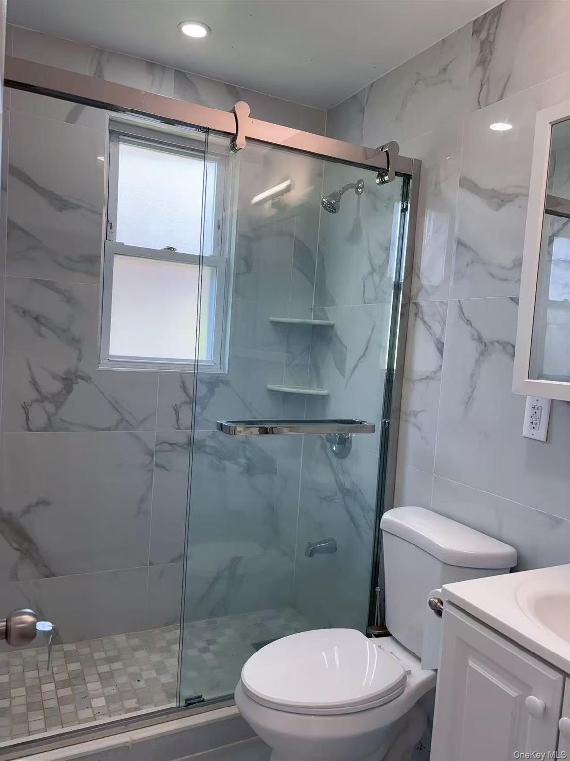 439 Newbridge Road East Meadow, NY 11554 - Photo 10 of 15 a white toilet sitting next to a shower