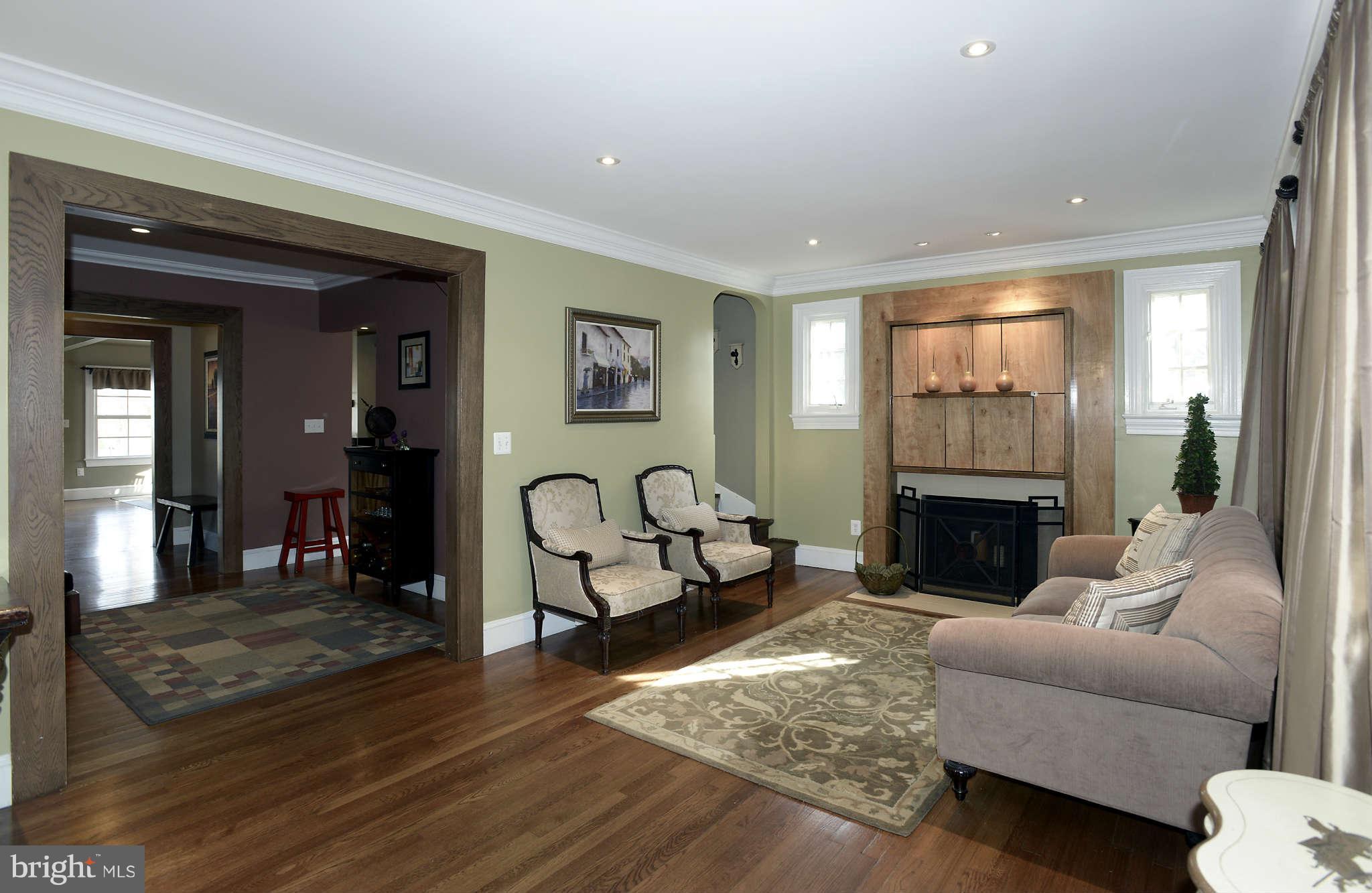 5619 Greentree Road Bethesda, MD 20817 - Photo 3 of 22 Living Room with Fireplace