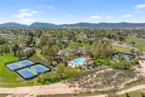 a view of a lake with mountains