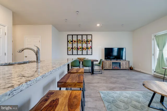 a living room with furniture and a couch