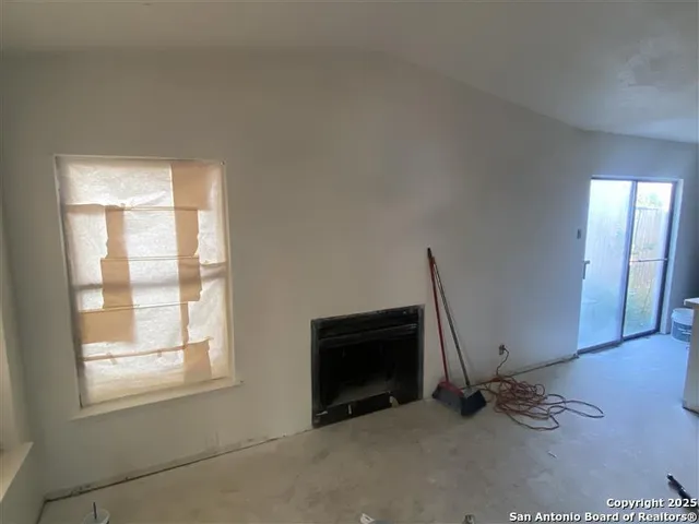 a room with furniture