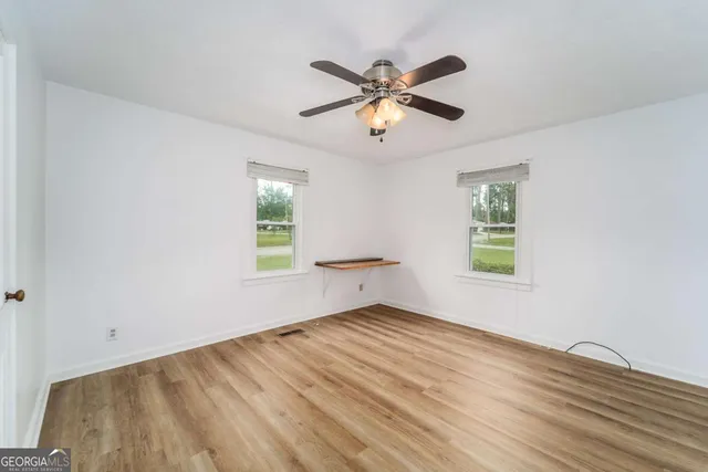 wooden floor in a room