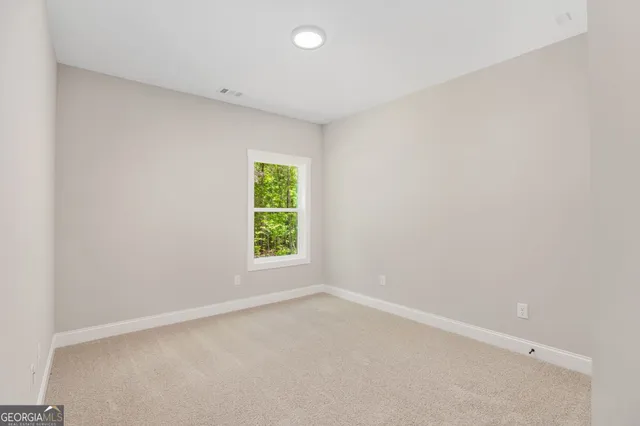 an empty room with a window