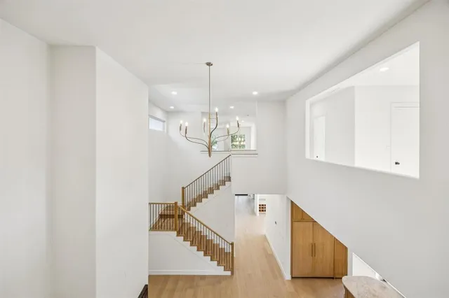 a view of entryway and hall with a window