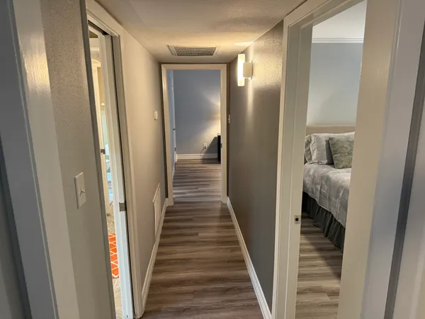 a view of a hallway with a hallway