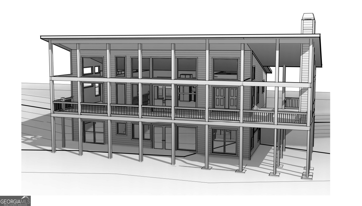 a black and white photo of a building