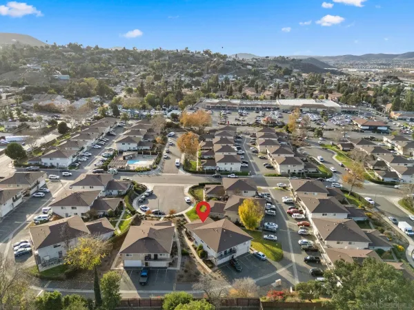 an aerial view of a city