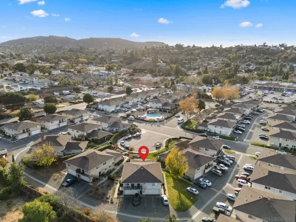 an aerial view of a city