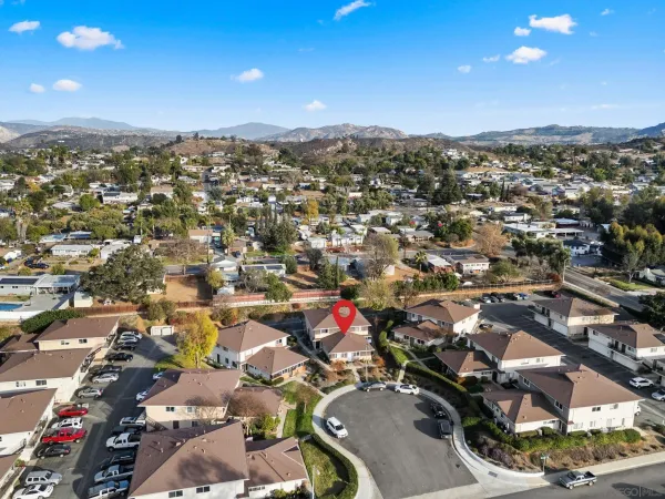 a view of city and mountain