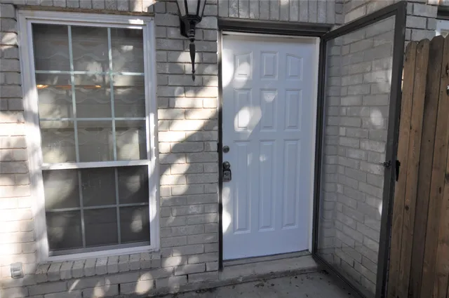 a view of a door of the house