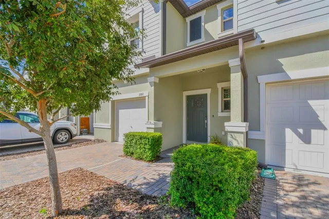 a view of a house with a patio