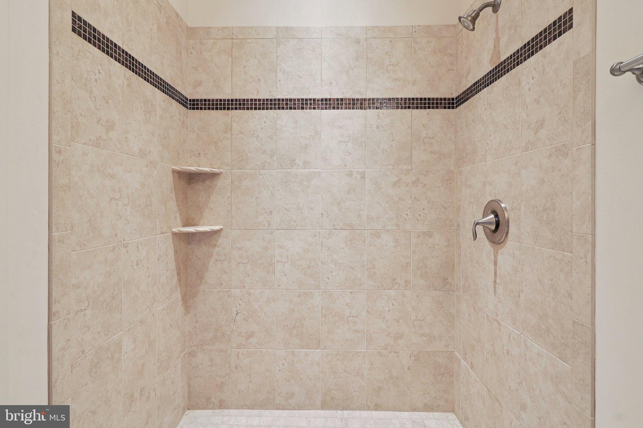 3211 Courtside Road Bowie, MD 20721 - Photo 31 of 108 Sleek, modern shower with elegant tile design.