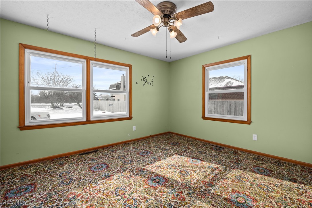 14015 West Lake Road Vermilion, OH 44089 - Photo 30 of 50 Unfurnished room featuring carpet and a ceiling fan