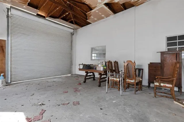 a view of a room with chairs