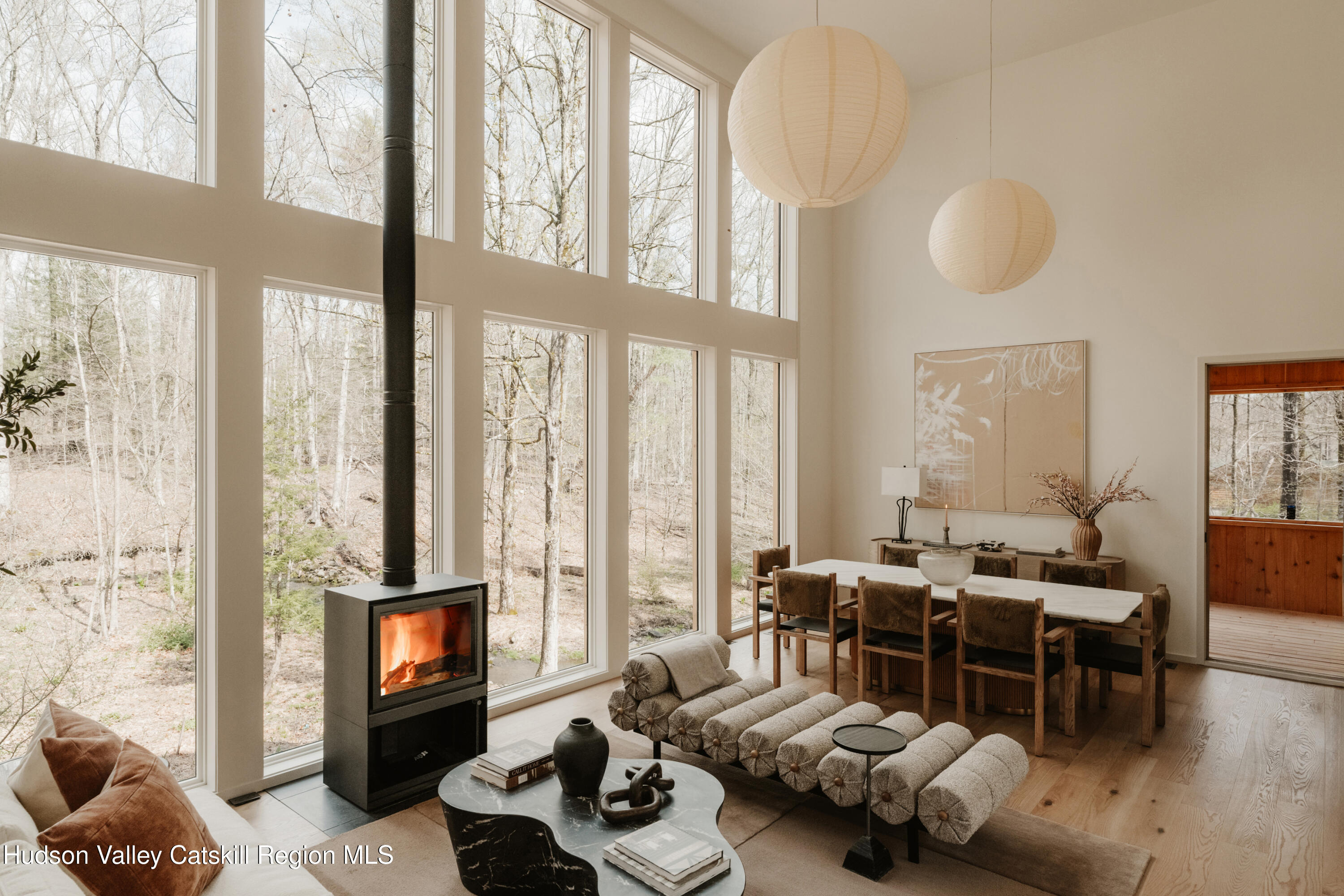 332 Mohonk Road High Falls, NY 12440 - Photo 5 of 38 a living room with furniture and a floor to ceiling window