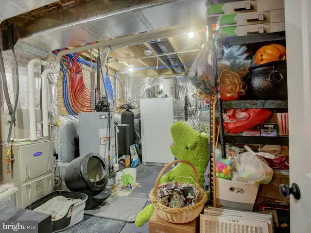 a view of storage and utility room