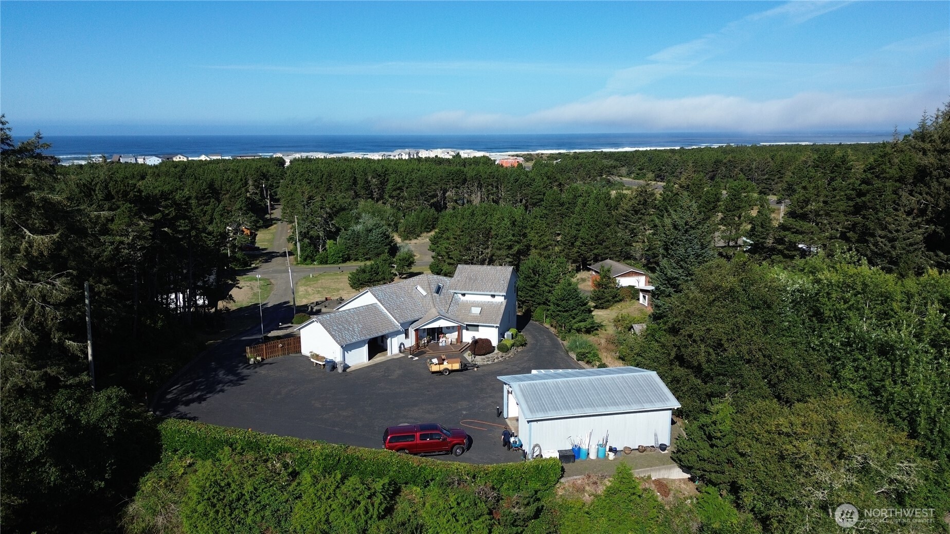 280 Surf Street Westport, WA 98595 - Photo 34 of 35 an aerial view of a house with a yard