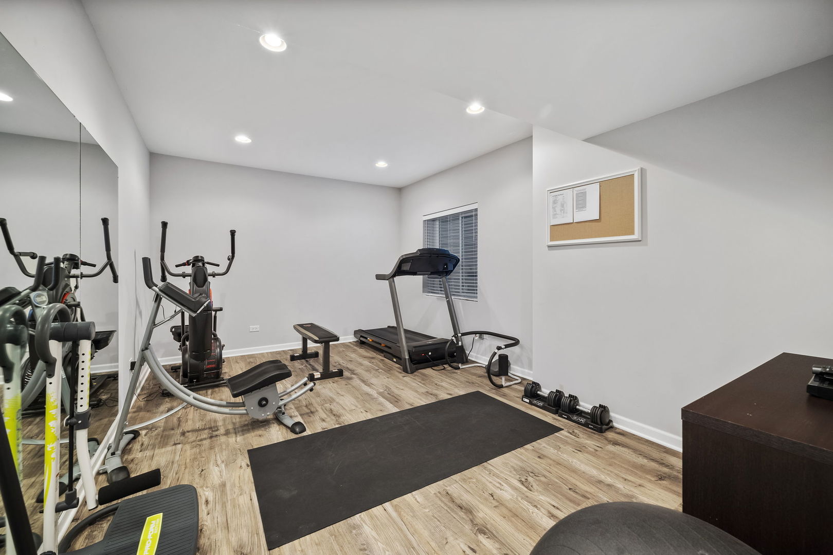 301 Arrowhead Drive Minooka, IL 60447 - Photo 30 of 43 a room with gym equipment and a view of living room