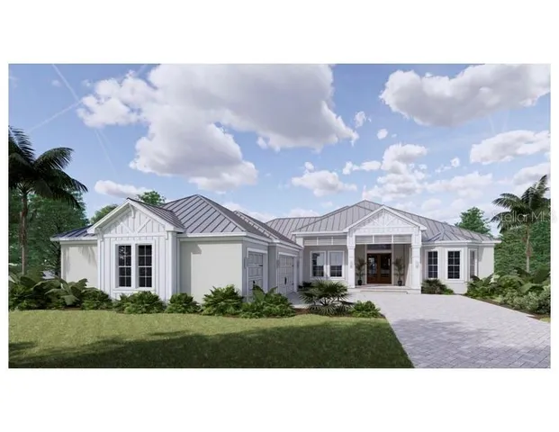 a house view with a garden space